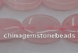 CRQ611 15.5 inches 13*18mm oval rose quartz beads wholesale