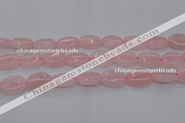 CRQ611 15.5 inches 13*18mm oval rose quartz beads wholesale