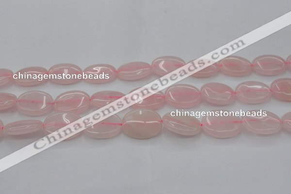 CRQ612 15.5 inches 15*20mm oval rose quartz beads wholesale