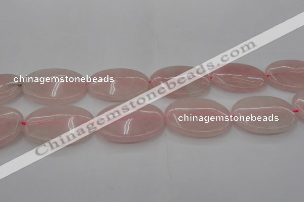 CRQ616 15.5 inches 25*35mm oval rose quartz beads wholesale