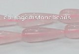 CRQ63 15.5 inches 10*30mm teardrop natural rose quartz beads wholesale