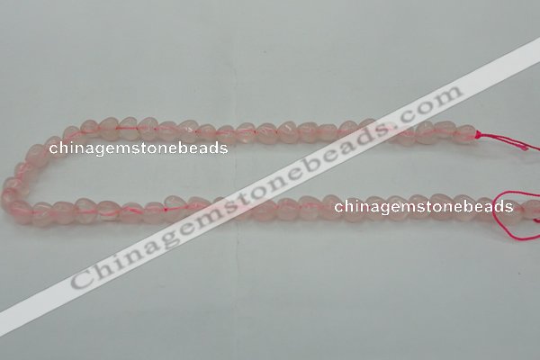 CRQ630 15.5 inches 8*8mm heart rose quartz beads wholesale