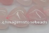 CRQ634 15.5 inches 22*22mm heart rose quartz beads wholesale