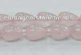 CRQ64 15.5 inches 10*14mm teardrop natural rose quartz beads wholesale