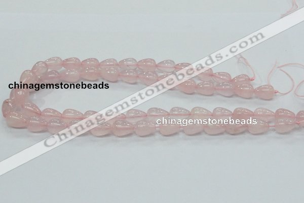 CRQ64 15.5 inches 10*14mm teardrop natural rose quartz beads wholesale