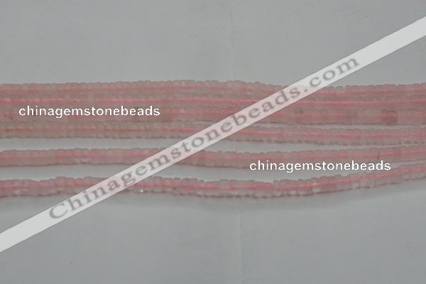 CRQ678 15.5 inches 2*4mm tyre rose quartz beads wholesale