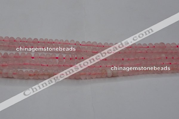 CRQ680 15.5 inches 4*6mm rondelle rose quartz beads wholesale