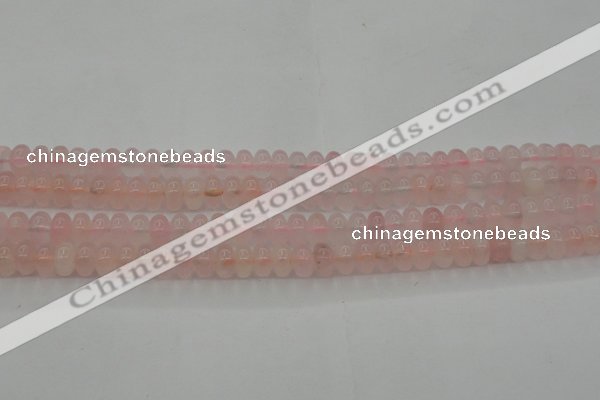 CRQ682 15.5 inches 5*8mm rondelle rose quartz beads wholesale