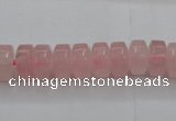 CRQ684 15.5 inches 5*10mm tyre rose quartz beads wholesale