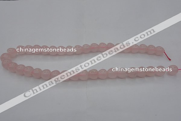 CRQ688 15.5 inches 10*10mm apple-shaped rose quartz beads