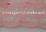 CRQ691 15.5 inches 8*13mm rice rose quartz beads wholesale