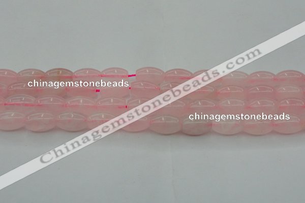 CRQ691 15.5 inches 8*13mm rice rose quartz beads wholesale