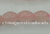 CRQ692 15.5 inches 12*16mm rice rose quartz beads wholesale