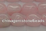 CRQ696 15.5 inches 10*14mm nuggets rose quartz beads wholesale