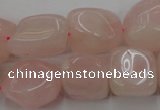 CRQ699 15.5 inches 13*18mm - 15*25mm nuggets rose quartz beads