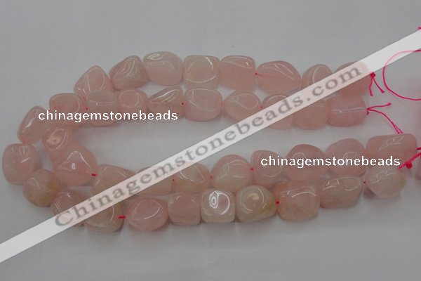 CRQ699 15.5 inches 13*18mm - 15*25mm nuggets rose quartz beads