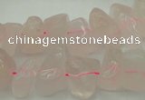 CRQ700 15.5 inches 8*12mm - 10*15mm rose quartz chips beads