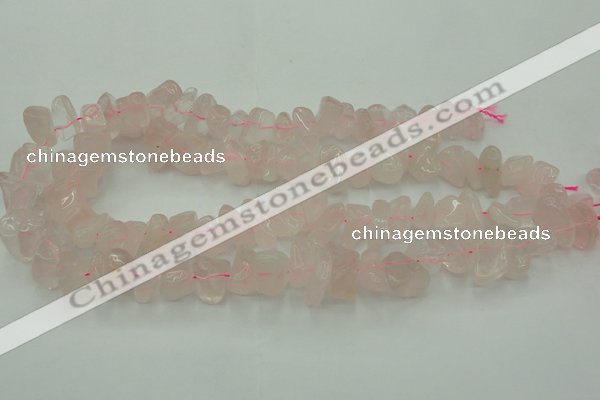 CRQ700 15.5 inches 8*12mm - 10*15mm rose quartz chips beads