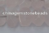 CRQ704 15.5 inches 13*18mm - 15*20mm faceted nuggets rose quartz beads