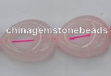 CRQ708 15.5 inches 20*25mm flat teardrop rose quartz beads