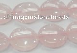 CRQ73 15.5 inches 20mm flat round natural rose quartz beads