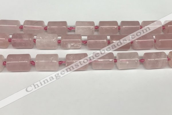 CRQ750 15.5 inches 13*18mm tube rose quartz beads wholesale