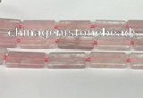 CRQ752 15.5 inches 20*40mm rectangle rose quartz beads