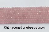 CRQ785 15.5 inches 5mm faceted round rose quartz beads wholesale