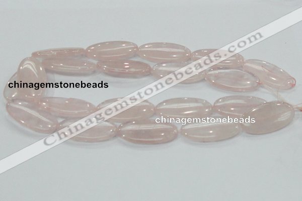 CRQ79 15.5 inches 20*40mm oval natural rose quartz beads wholesale