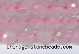 CRQ796 15.5 inches 6mm faceted round rose quartz gemstone beads