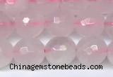 CRQ797 15.5 inches 8mm faceted round rose quartz gemstone beads