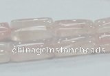 CRQ81 15.5 inches 10*20mm rectangle natural rose quartz beads