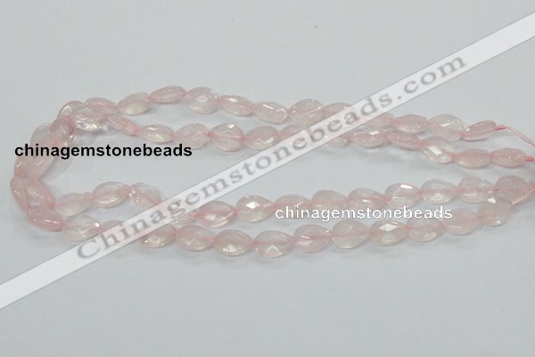 CRQ86 15.5 inches 10*14mm faceted teardrop natural rose quartz beads