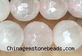 CRQ861 15 inches 8mm faceted round AB-color rose quartz beads