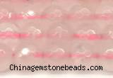 CRQ875 15 inches 6mm faceted round rose quartz beads