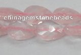 CRQ88 15.5 inches 13*18mm faceted teardrop natural rose quartz beads