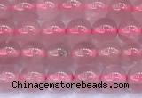 CRQ890 15 inches 4mm round Madagascar rose quartz beads