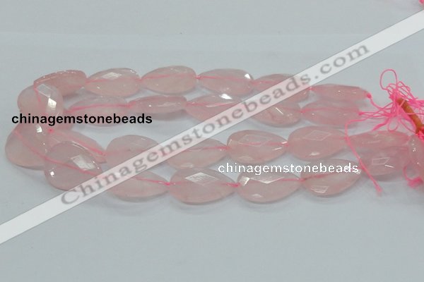 CRQ90 15.5 inches 20*30mm faceted teardrop natural rose quartz beads