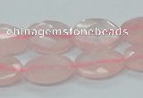 CRQ91 15.5 inches 13*18mm faceted oval natural rose quartz beads