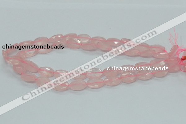 CRQ91 15.5 inches 13*18mm faceted oval natural rose quartz beads