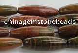 CRS101 15.5 inches 10*30mm rice rainbow jasper stone beads