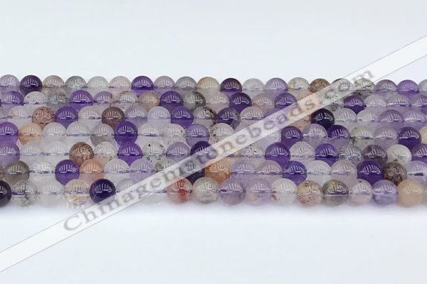 CRU1012 15.5 inches 6mm round mixed rutilated quartz beads