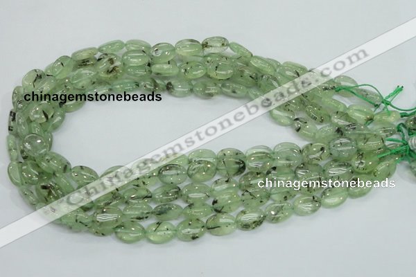 CRU102 15.5 inches 10*14mm oval green rutilated quartz beads