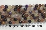 CRU1031 15.5 inches 8mm round mixed rutilated quartz beads wholesale