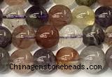 CRU1060 15 inches 6mm round mixed rutilated quartz beads