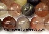 CRU1061 15 inches 8mm round mixed rutilated quartz beads