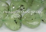 CRU108 15.5 inches 20*20mm heart green rutilated quartz beads