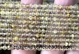 CRU1100 15 inches 3mm round golden rutilated quartz beads