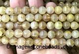 CRU1111 15 inches 8mm round golden rutilated quartz beads wholesale