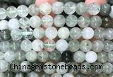 CRU1132 15 inches 8mm round green rutilated quartz beads wholesale